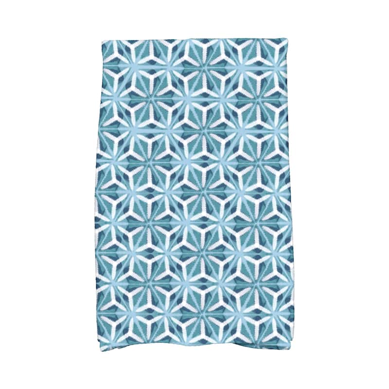 Water Mosaic Geometric Print Kitchen Towel - Blue