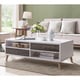 preview thumbnail 1 of 2, Bago Mid-Century Modern White 47-inch 2-Shelf Coffee Table by Furniture of America