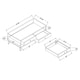 preview thumbnail 4 of 2, Bago Mid-Century Modern White 47-inch 2-Shelf Coffee Table by Furniture of America
