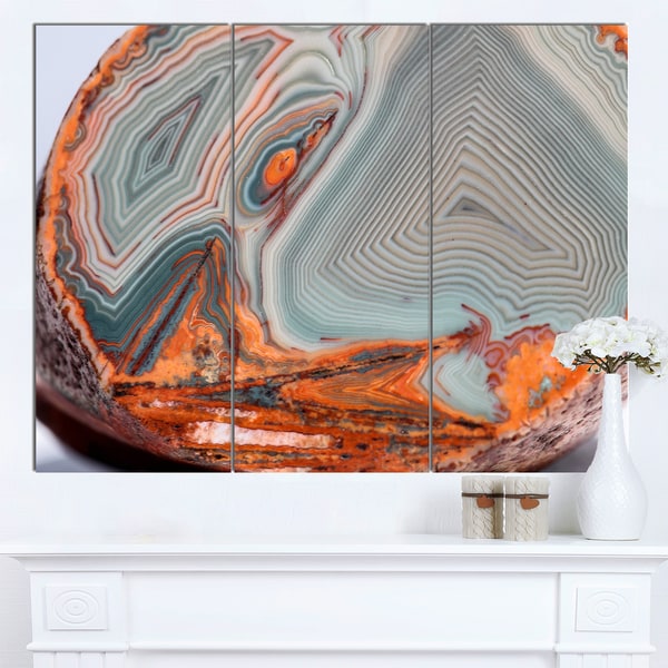DesignArt 'Beautiful Lake Superior Agate' Modern Abstract Canvas Print