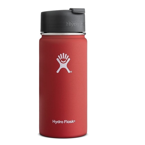 Hydro Flask 18 OZ Wide-Mouth Red Water Bottle With Hydro Flip Lid