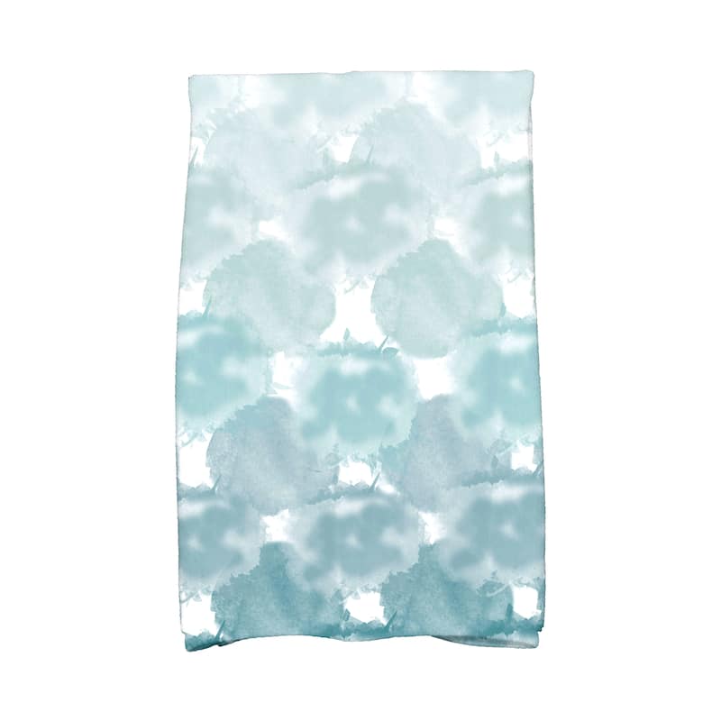 Beach Clouds Geometric Print Hand Towel - Teal