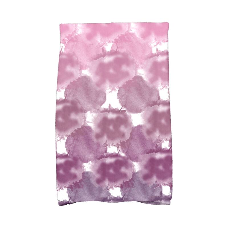 Beach Clouds Geometric Print Hand Towel - Purple