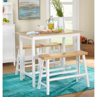 Simple Living 4-piece Galena Modern Farmhouse Counter Height Set