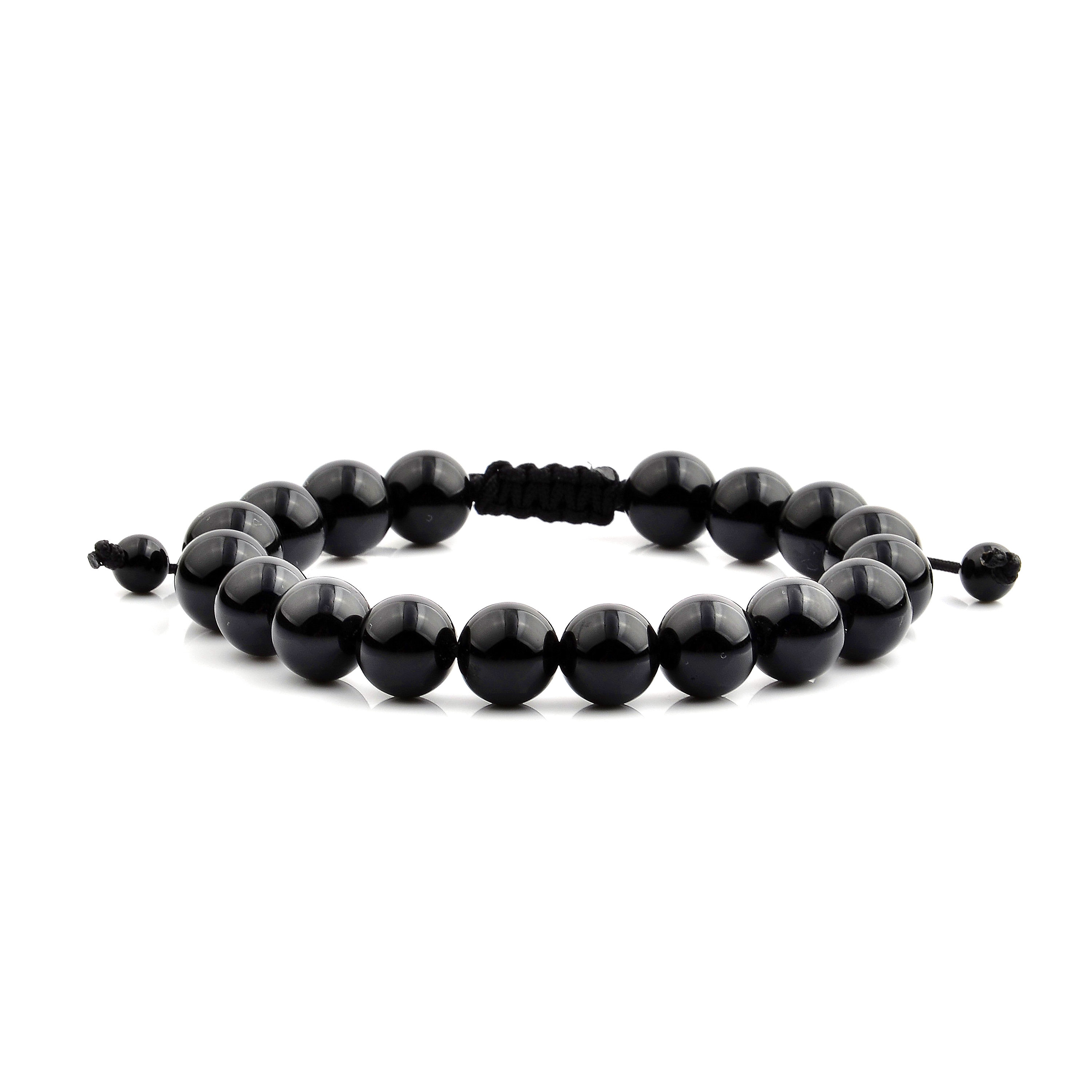 black bead bracelet