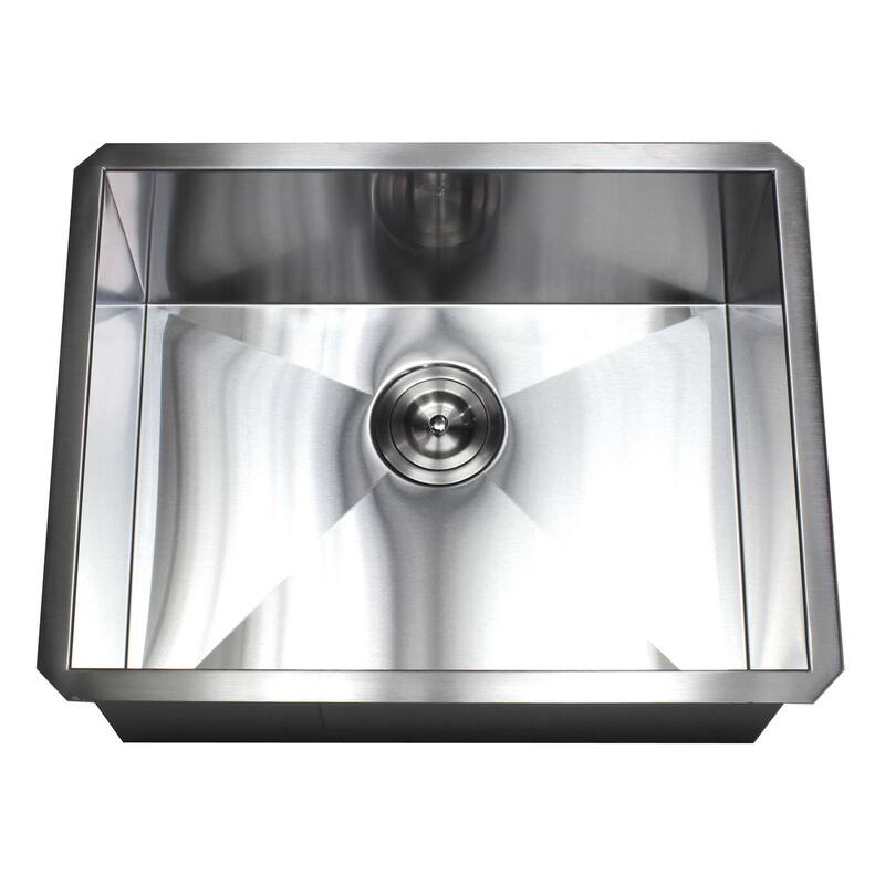 23-inch Stainless Steel Single Bowl Undermount Kitchen Sink