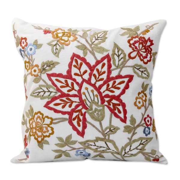 Shop Handmade Pair Of 2 Embroidered Cotton Cushion Covers Jaipur