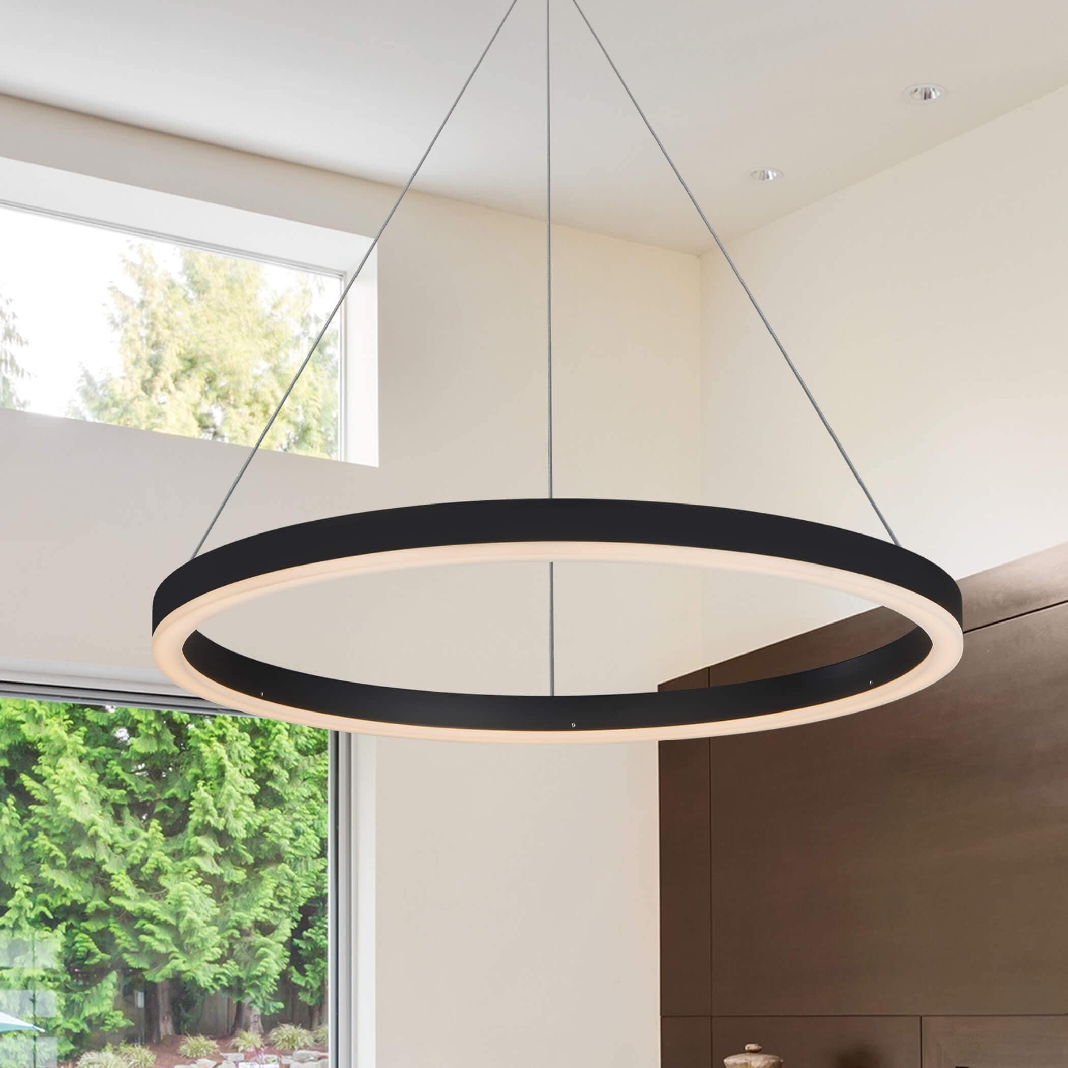 round modern chandelier