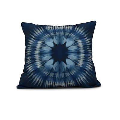 18-inch Shibori Burst Geometric Print Outdoor Pillow