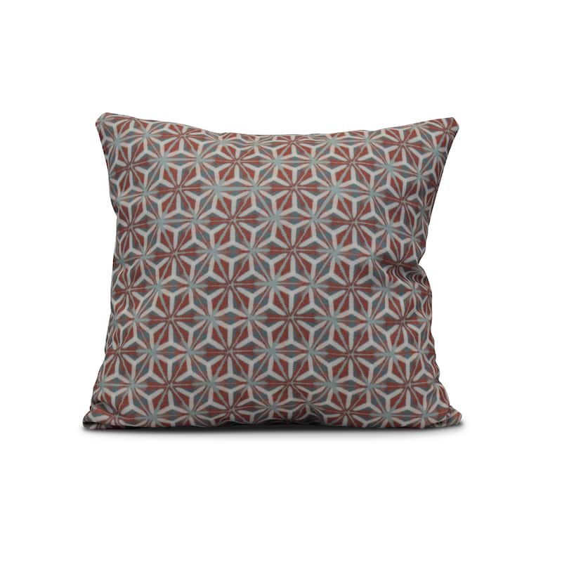20-inch Water Mosaic Geometric Print Outdoor Pillow