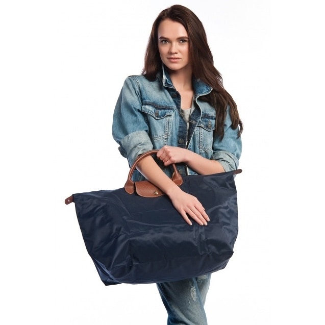 longchamp le pliage large navy blue