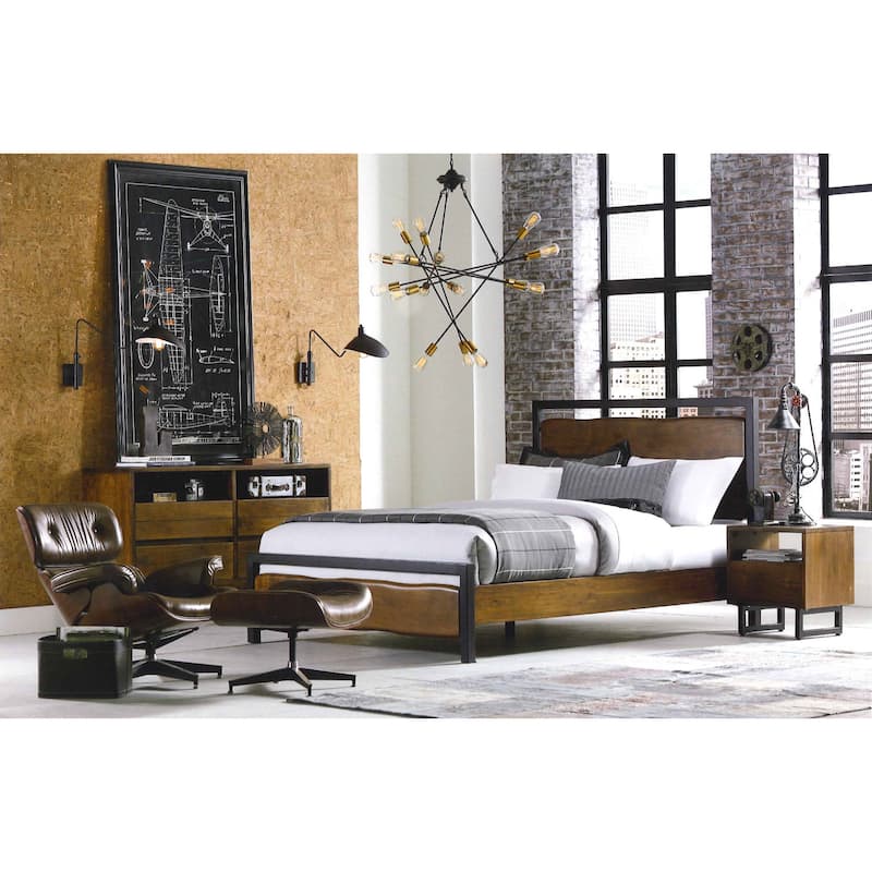 Glenwood Acacia Wood King Bed
