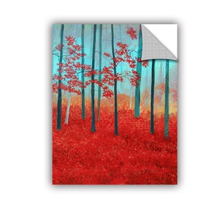 Artappealz Herb Dickinson's 'red Forest Morning' Removable Wall Art 