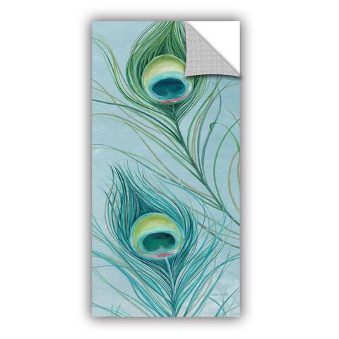 ArtAppealz Lisa Audit's 'Blue Feathered Peacock IV' Removable Wall Art Mural
