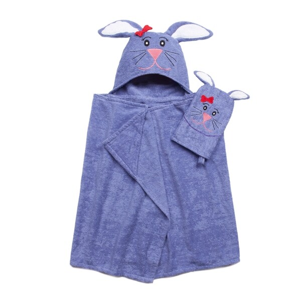 Tub Time for Tots Bunny 2-piece Bath Wrap Set
