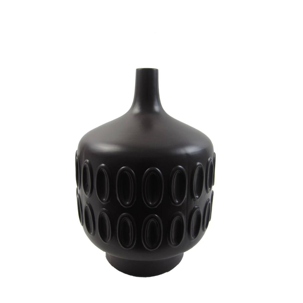 FireFly Brown Ceramic 14-inch Vase