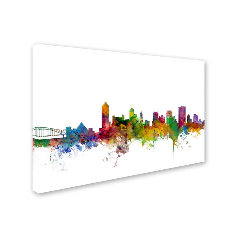 Michael Tompsett 'Memphis Tennessee Skyline' Canvas Art