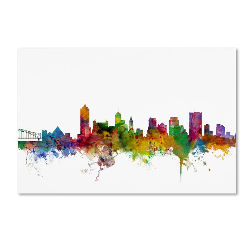 Michael Tompsett 'Memphis Tennessee Skyline' Canvas Art