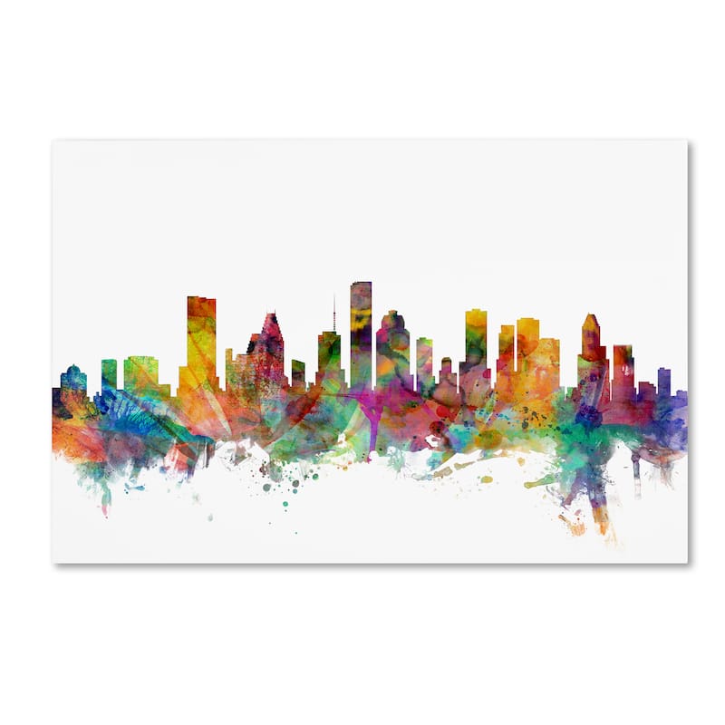 Michael Tompsett 'Houston Texas Skyline' Canvas Art