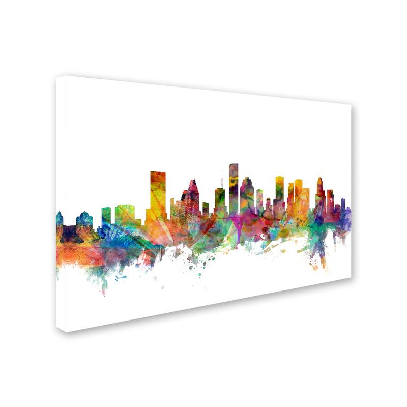 Michael Tompsett 'Houston Texas Skyline' Canvas Art