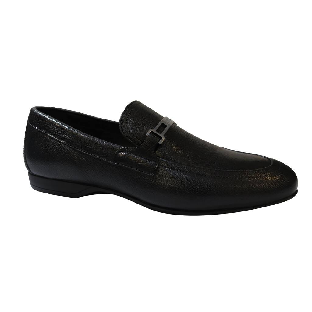 Versace Collection Men's Black Leather Loafers