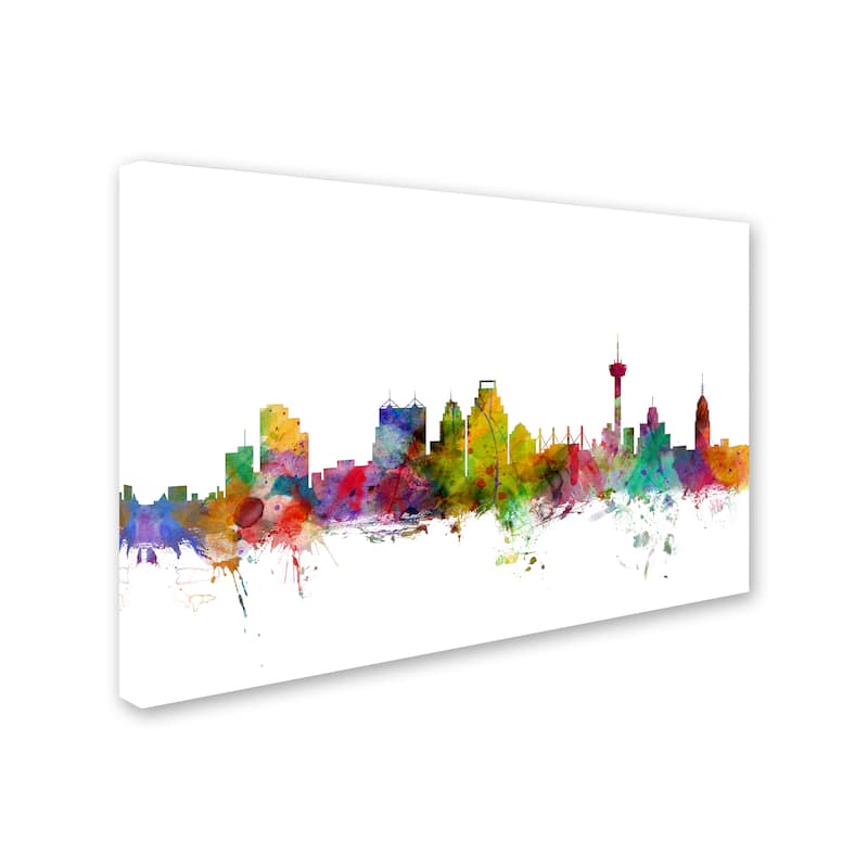 Michael Tompsett 'San Antonio Texas Skyline' Canvas Art