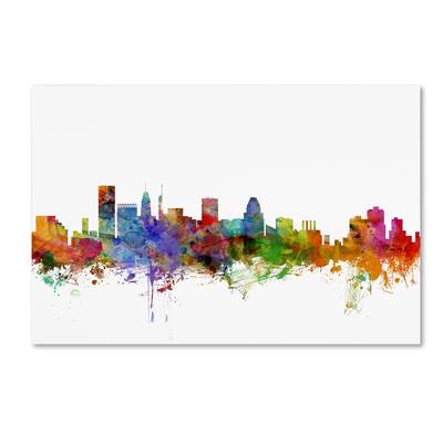 Michael Tompsett 'Baltimore Maryland Skyline' Canvas Art