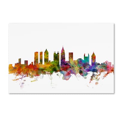 Michael Tompsett 'Atlanta Georgia Skyline' Canvas Art