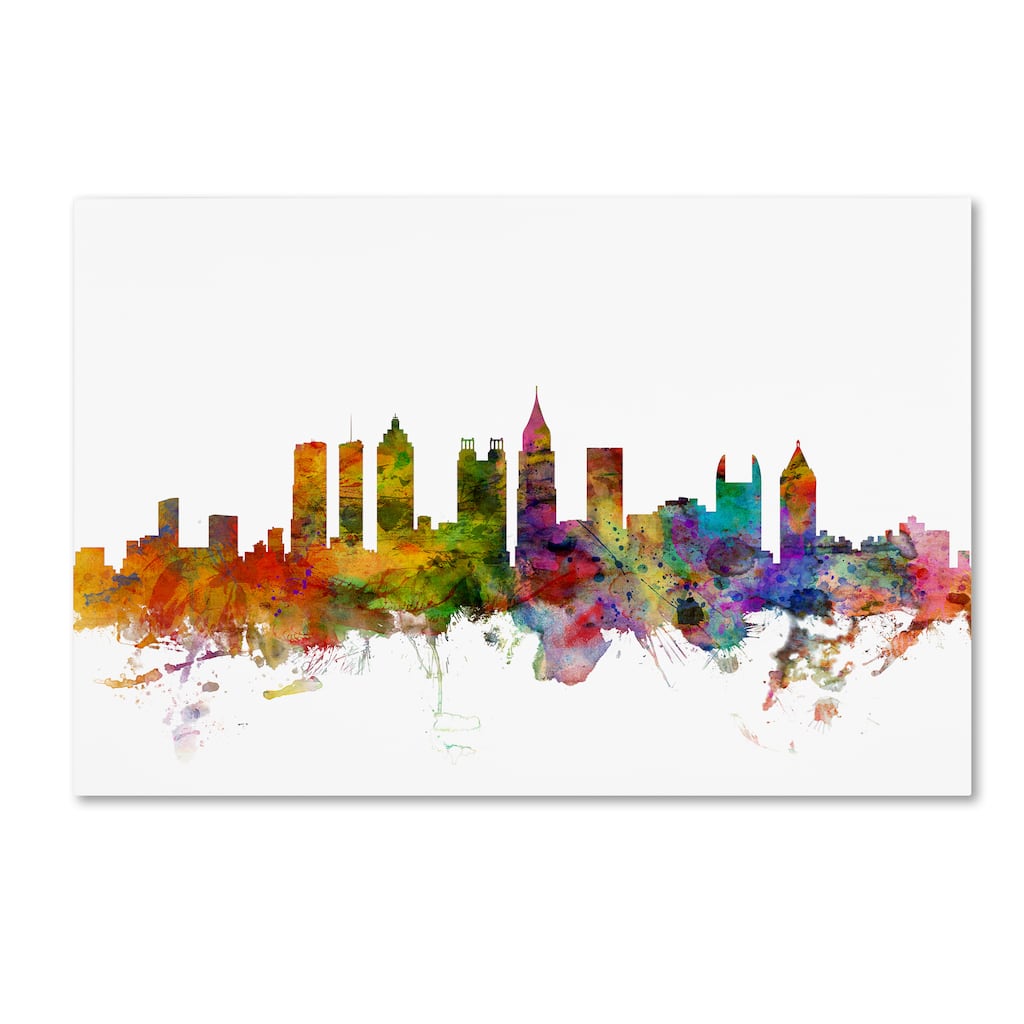Michael Tompsett 'Atlanta Georgia Skyline' Canvas Art