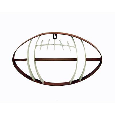 Firefly Brown Metal Football 15 x 1 x 9 Wall Decor