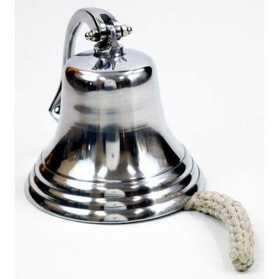 FireFly Silver Aluminum 7-inch x 7-inch x 7.5-inch Bell Wall Decor