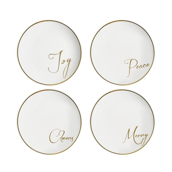 American Atelier Sentiment Gold Set of 4 Plates. Opens flyout.