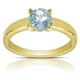 preview thumbnail 12 of 12, Dolce Giavonna Gold Overlay Gemstone Birthstone Solitaire Ring