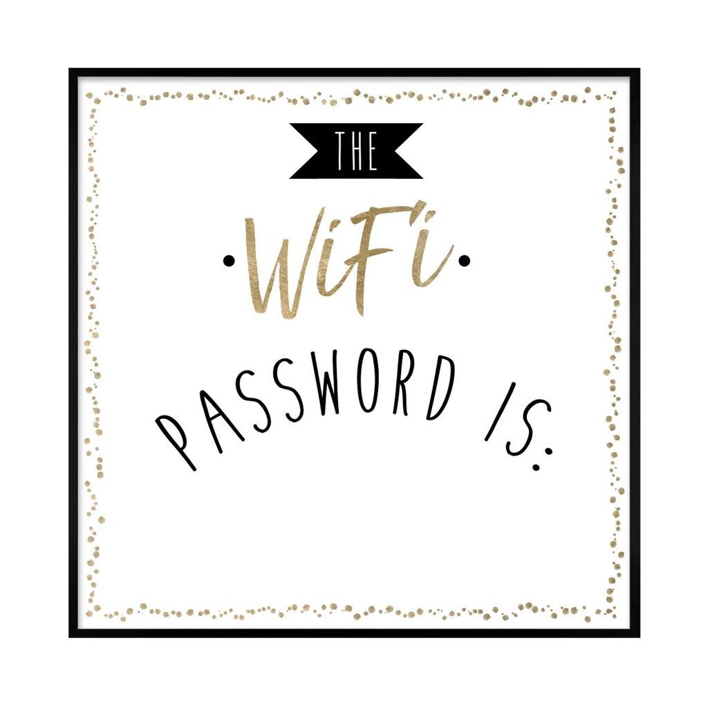 Oliver Gal "WIfi Password" Framed Whiteboard