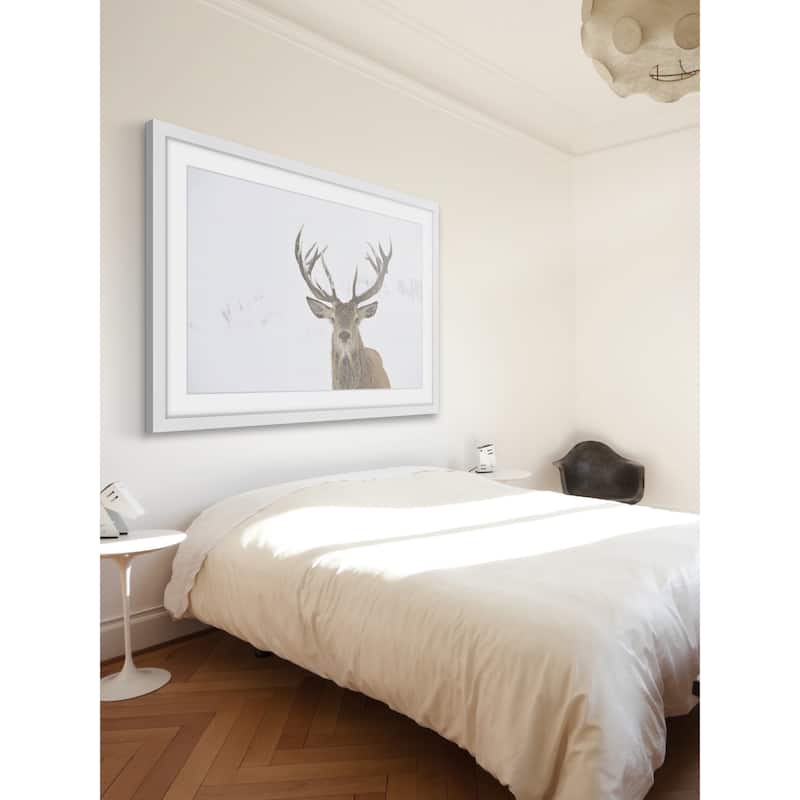 Marmont Hill - 'Buck Stare' Framed Painting Print - Multi-Color
