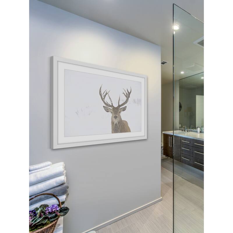 Marmont Hill - 'Buck Stare' Framed Painting Print - Multi-Color