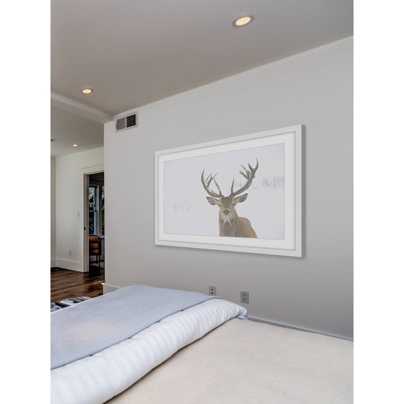 Marmont Hill - 'Buck Stare' Framed Painting Print - Multi-Color