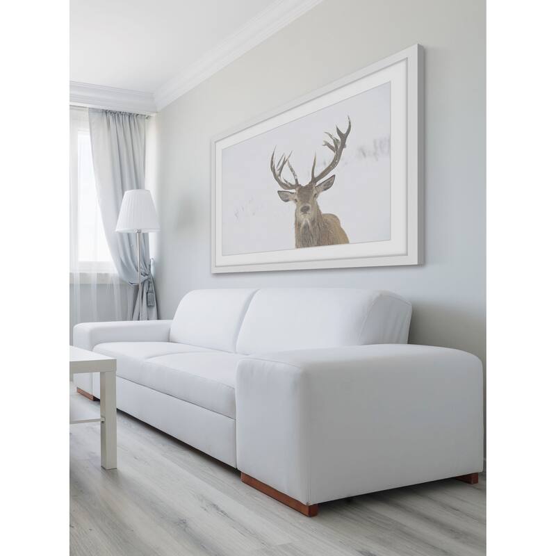 Marmont Hill - 'Buck Stare' Framed Painting Print - Multi-Color