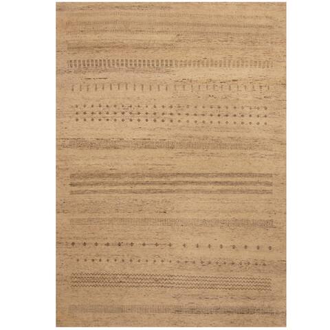 HERAT ORIENTAL Handmade One-of-a-Kind Gabbeh Wool Rug - 4'5 x 6'