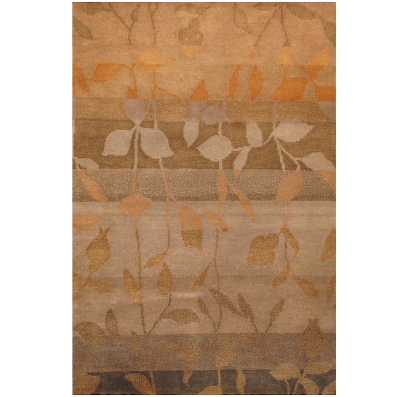 HERAT ORIENTAL Handmade One-of-a-Kind Tibetan Wool Rug - 4'3 x 6'2