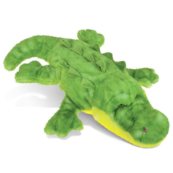 Puzzled Bright Green Super Soft Plush Large Wild Alligator Toy