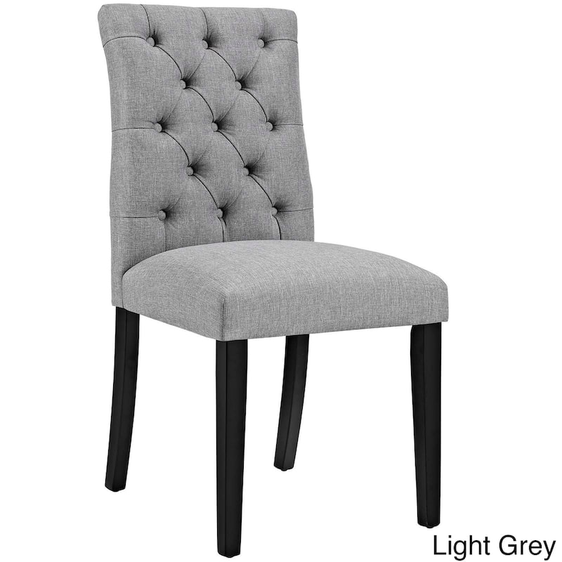Copper Grove Quince Tufted Fabric Dining Chair - Light grey