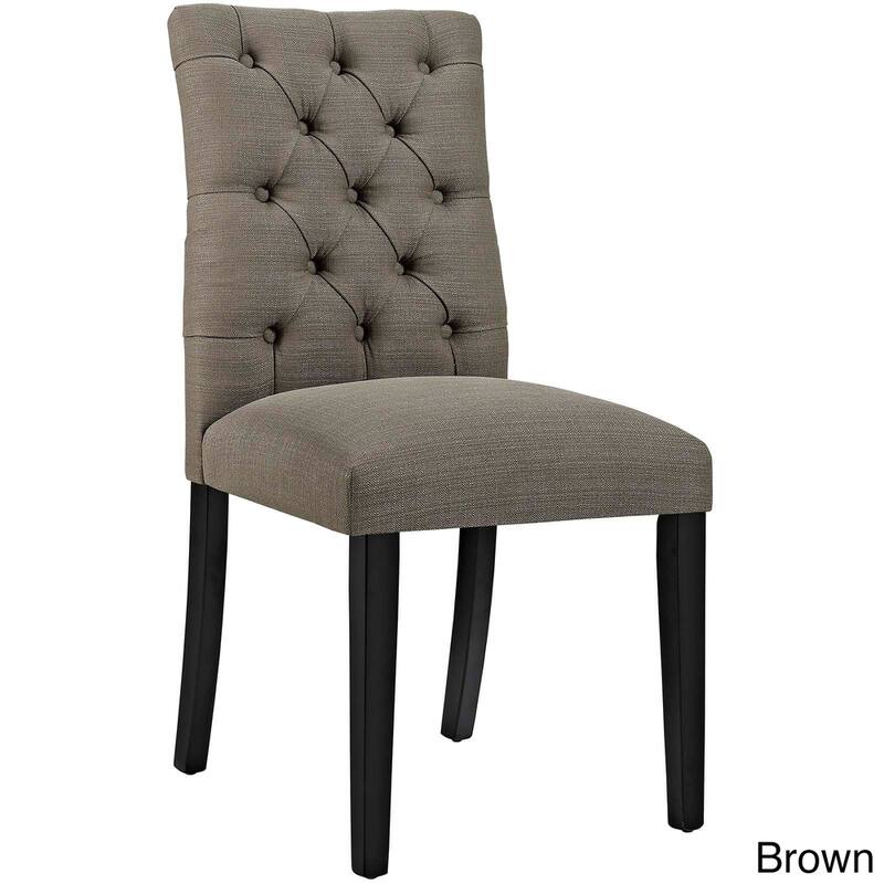 Copper Grove Quince Tufted Fabric Dining Chair - Brown