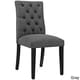 preview thumbnail 4 of 23, Copper Grove Quince Tufted Fabric Dining Chair gray