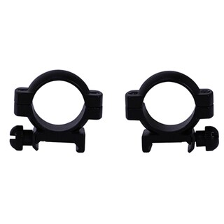 Weaver Medium Matte Black Aluminum 1-inch Main-tube Ring Pair