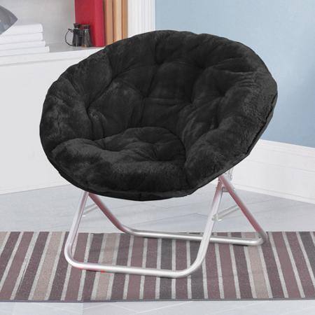 Faux-Fur Saucer Chair