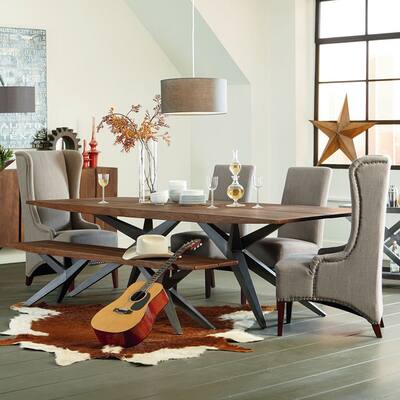 Burghala Acacia Wood 82-Inch Dining Table - Walnut