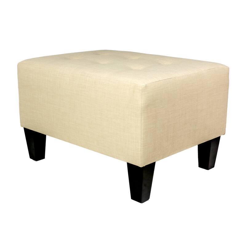 MJL Furniture Milo Squared Upholstered Ottoman - Beige