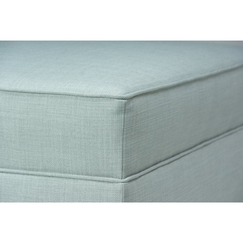 MJL Furniture Parker Squared Fabric Upholstered Welted Oversized Ottoman