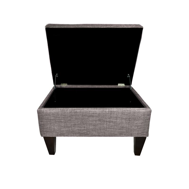 MJL Furniture Madison Squared Fabric Upholstered Welted Ottoman